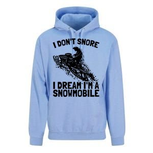 Snowmobile Dream Snore I Snoring Rider Driver Cool Gift Unisex Surf Hoodie