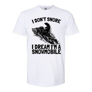 Snowmobile Dream Snore I Snoring Rider Driver Cool Gift Softstyle CVC T-Shirt