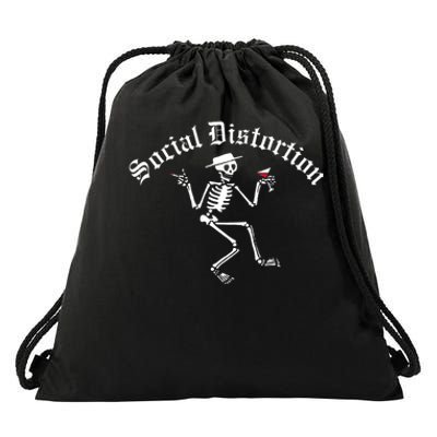 Social Distortion Drawstring Bag