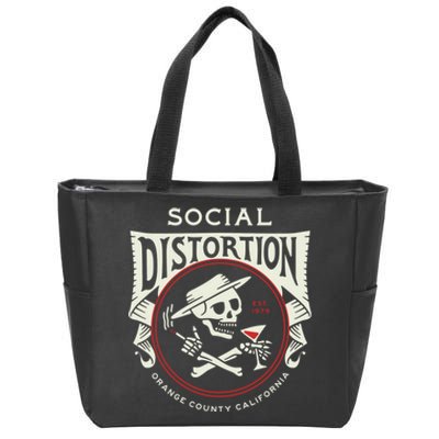 Social Distortion Skelly Circle Zip Tote Bag