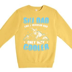 Skiis Downhill Skiier Costume Ski Dad Gift Premium Crewneck Sweatshirt