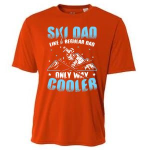 Skiis Downhill Skiier Costume Ski Dad Gift Cooling Performance Crew T-Shirt