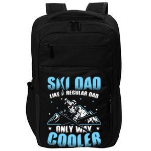 Skiis Downhill Skiier Costume Ski Dad Gift Impact Tech Backpack