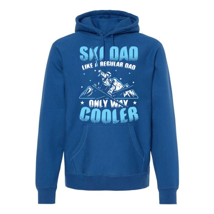 Skiis Downhill Skiier Costume Ski Dad Gift Premium Hoodie