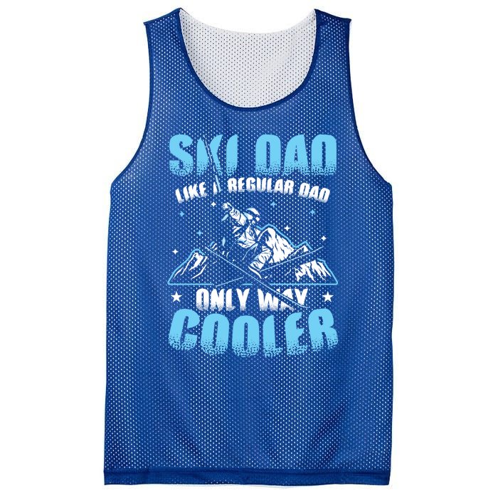 Skiis Downhill Skiier Costume Ski Dad Gift Mesh Reversible Basketball Jersey Tank