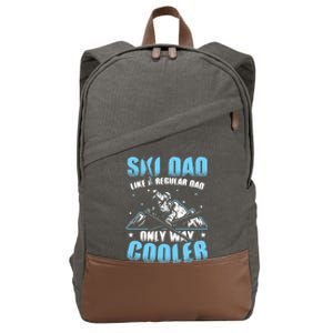 Skiis Downhill Skiier Costume Ski Dad Gift Cotton Canvas Backpack