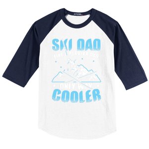 Skiis Downhill Skiier Costume Ski Dad Gift Baseball Sleeve Shirt