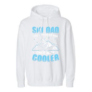 Skiis Downhill Skiier Costume Ski Dad Gift Garment-Dyed Fleece Hoodie