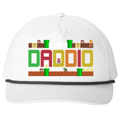 Super Dad Super Daddio Gift Cute Funny Daddy Gift Snapback Five-Panel Rope Hat