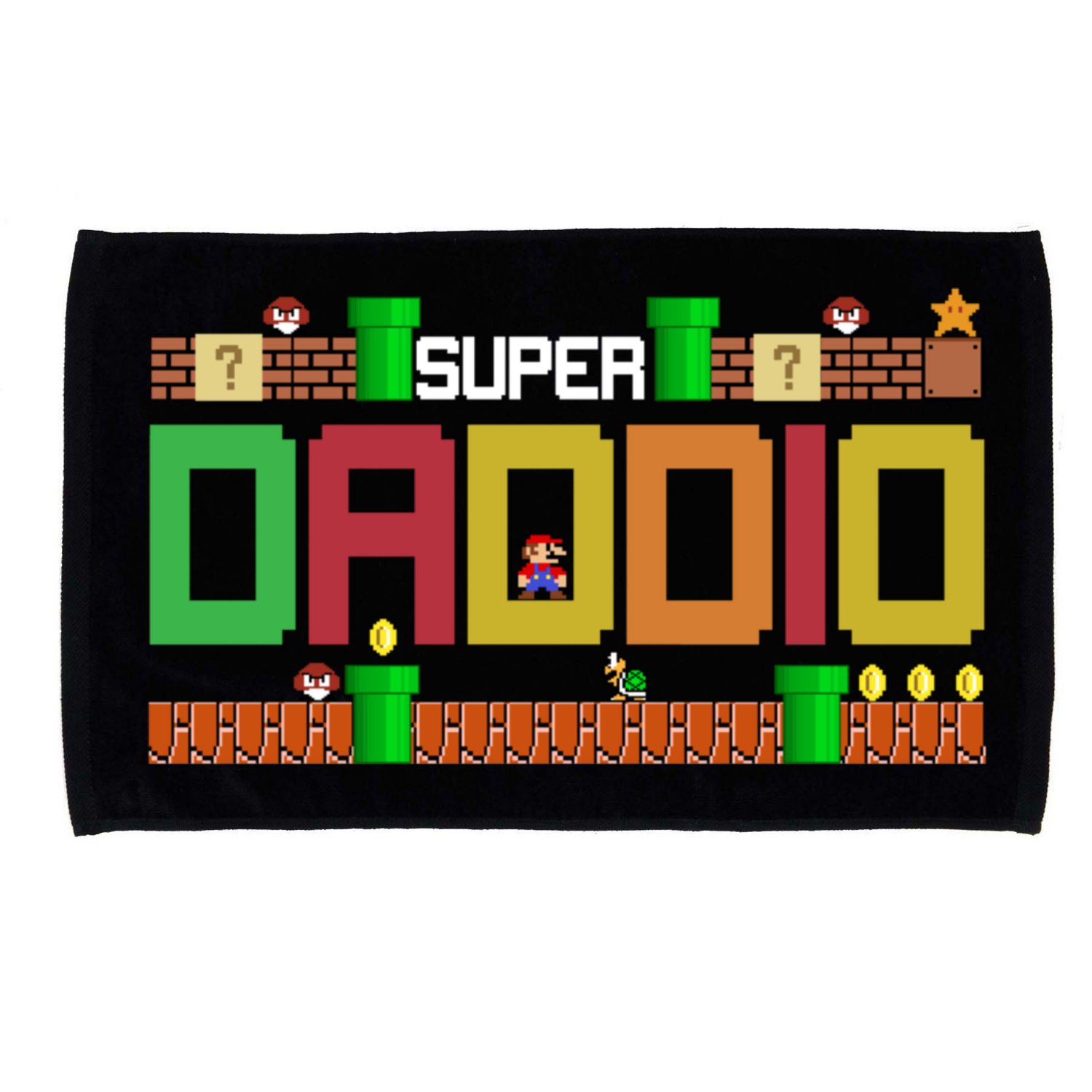Super Dad Super Daddio Gift Cute Funny Daddy Gift Microfiber Hand Towel