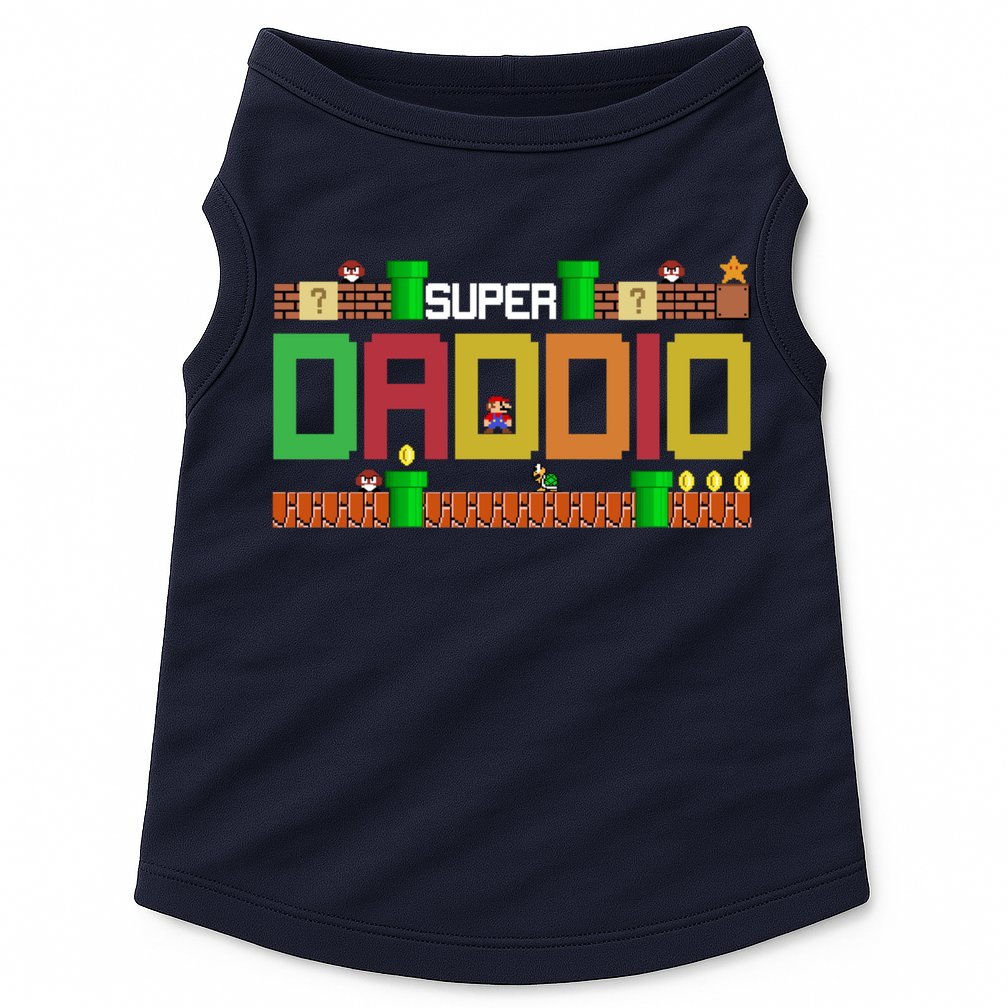 Super Dad Super Daddio Gift Cute Funny Daddy Gift Doggie Tank
