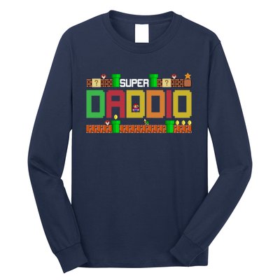 Super Dad Super Daddio Gift Cute Funny Daddy Gift Long Sleeve Shirt