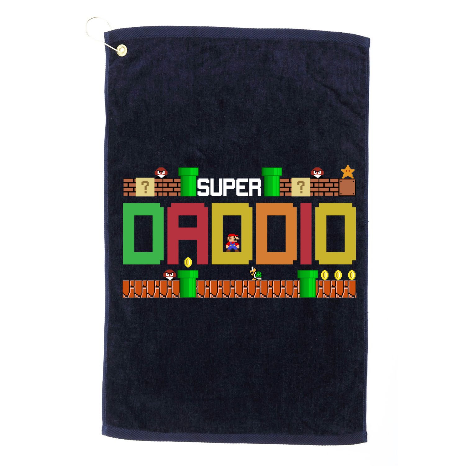 Super Dad Super Daddio Gift Cute Funny Daddy Gift Golf Towel