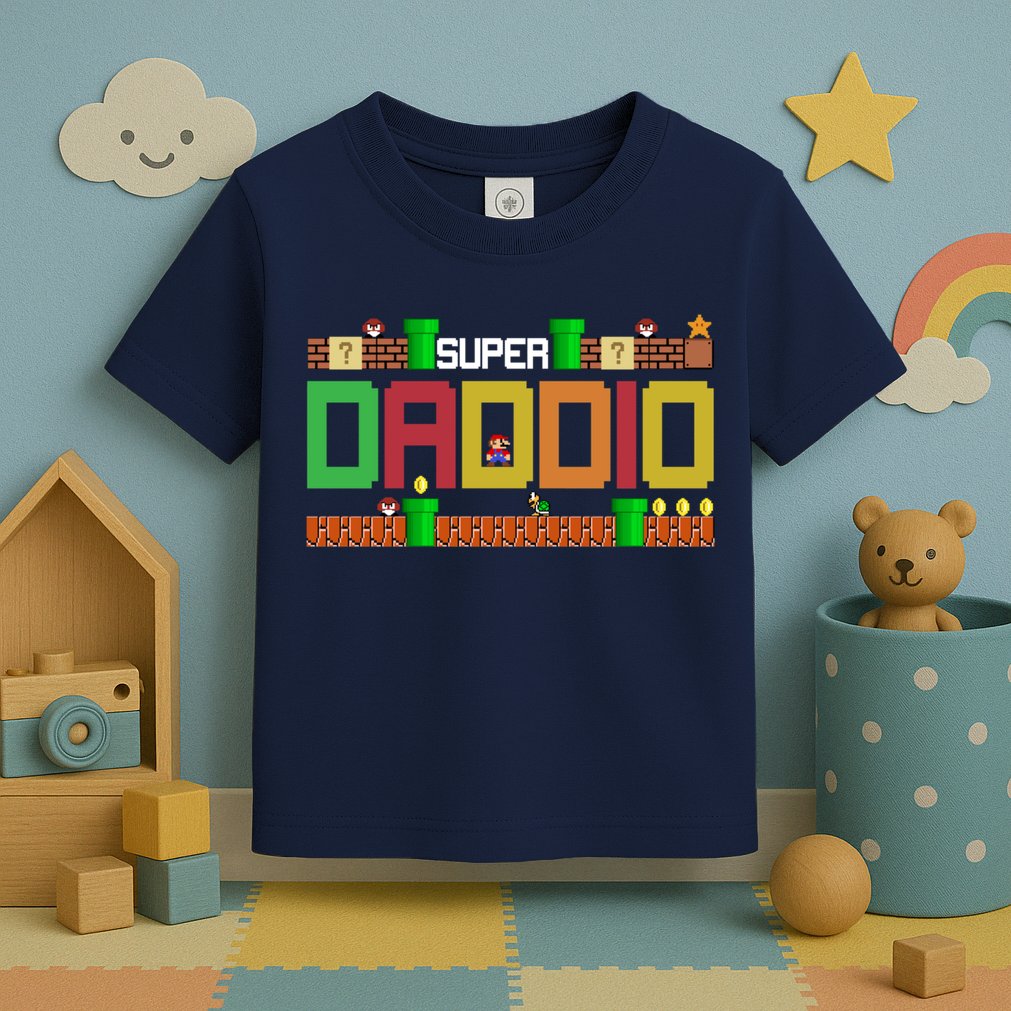 Super Dad Super Daddio Gift Cute Funny Daddy Gift Toddler T-Shirt