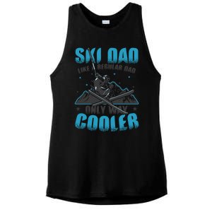 Skiis Downhill Skiier Costume Ski Dad Gift Ladies PosiCharge Tri-Blend Wicking Tank