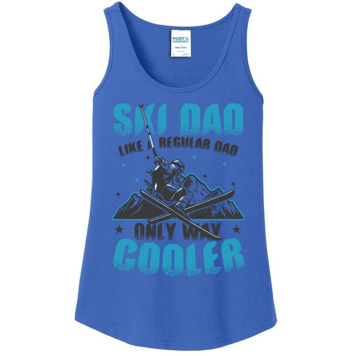 Skiis Downhill Skiier Costume Ski Dad Gift Ladies Essential Tank