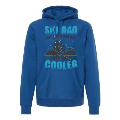 Skiis Downhill Skiier Costume Ski Dad Gift Premium Hoodie