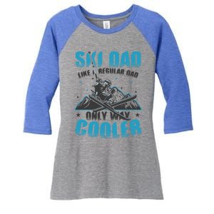 Skiis Downhill Skiier Costume Ski Dad Gift Women's Tri-Blend 3/4-Sleeve Raglan Shirt