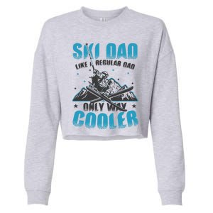 Skiis Downhill Skiier Costume Ski Dad Gift Cropped Pullover Crew