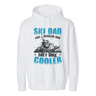 Skiis Downhill Skiier Costume Ski Dad Gift Garment-Dyed Fleece Hoodie