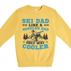 Skiis Downhill Skiier Costume Ski Dad Gift Premium Crewneck Sweatshirt