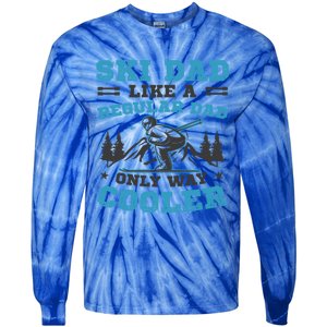 Skiis Downhill Skiier Costume Ski Dad Gift Tie-Dye Long Sleeve Shirt