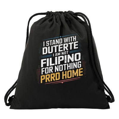 Support Duterte  Stand with Duterte PRRD Supporter DU30 Drawstring Bag