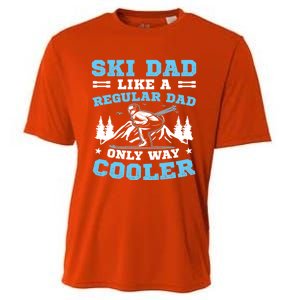 Skiis Downhill Skiier Costume Ski Dad Gift Cooling Performance Crew T-Shirt