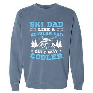 Skiis Downhill Skiier Costume Ski Dad Gift Garment-Dyed Sweatshirt