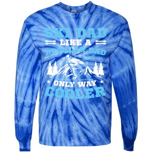 Skiis Downhill Skiier Costume Ski Dad Gift Tie-Dye Long Sleeve Shirt