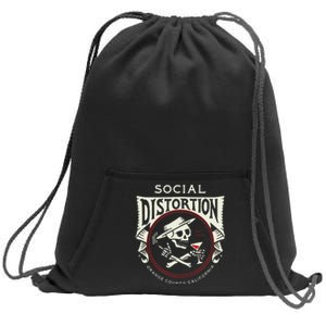 Social Distortion Skelly Circle Sweatshirt Cinch Pack Bag