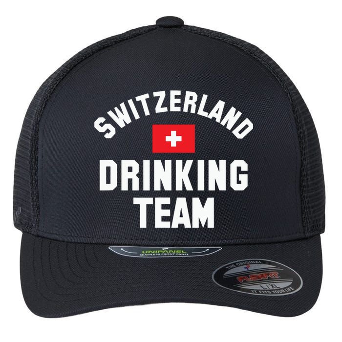 Switzerland Drinking Team For Switzerland Sports Fans Flexfit Unipanel Trucker Cap