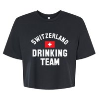 Switzerland Drinking Team For Switzerland Sports Fans Bella+Canvas Jersey Crop Tee