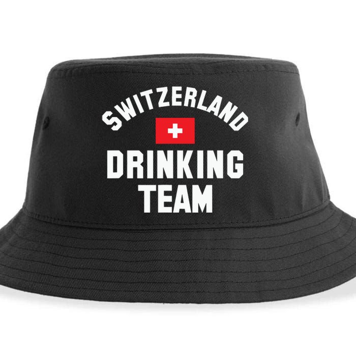 Switzerland Drinking Team For Switzerland Sports Fans Sustainable Bucket Hat