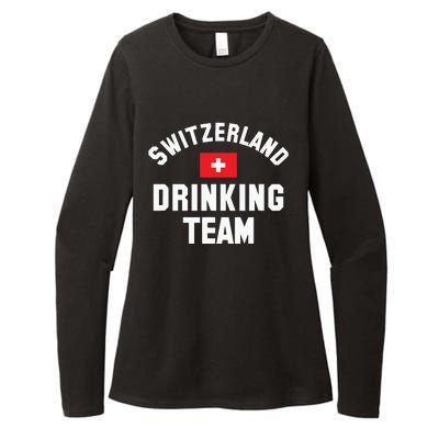 Switzerland Drinking Team For Switzerland Sports Fans Womens CVC Long Sleeve Shirt