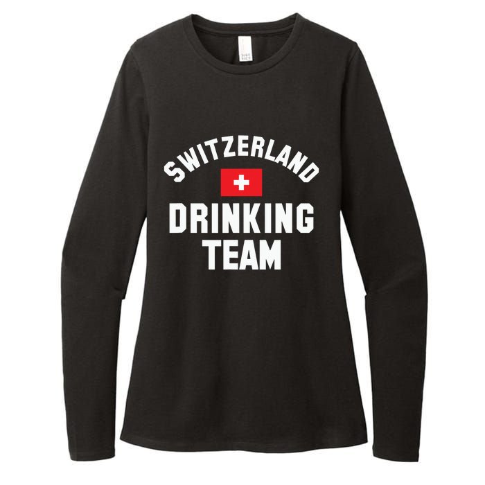 Switzerland Drinking Team For Switzerland Sports Fans Womens CVC Long Sleeve Shirt