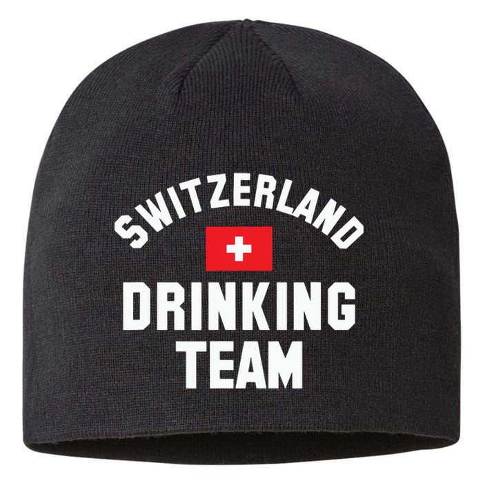 Switzerland Drinking Team For Switzerland Sports Fans Sustainable Beanie