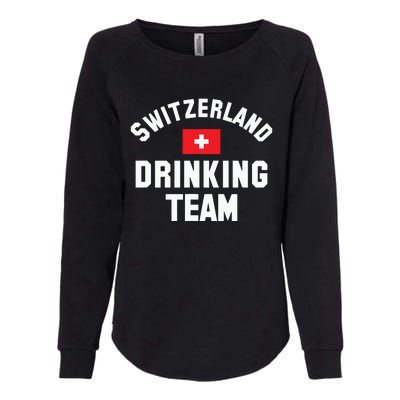 Switzerland Drinking Team For Switzerland Sports Fans Womens California Wash Sweatshirt