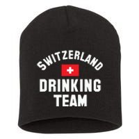 Switzerland Drinking Team For Switzerland Sports Fans Short Acrylic Beanie