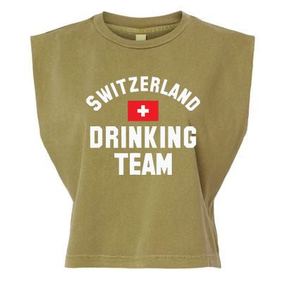 Switzerland Drinking Team For Switzerland Sports Fans Garment-Dyed Women's Muscle Tee