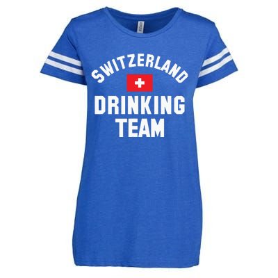 Switzerland Drinking Team For Switzerland Sports Fans Enza Ladies Jersey Football T-Shirt