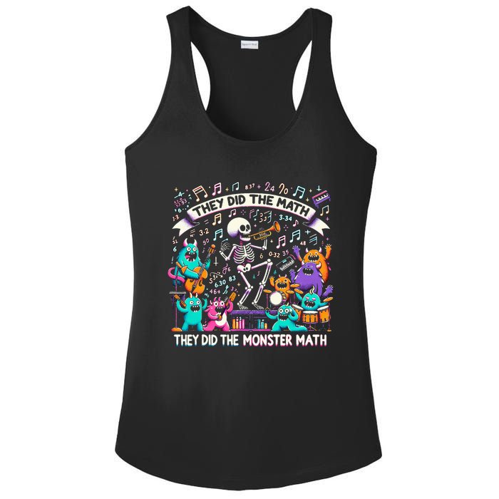 Skeleton Dancing They Did The Math They Did The Monster Math Ladies PosiCharge Competitor Racerback Tank