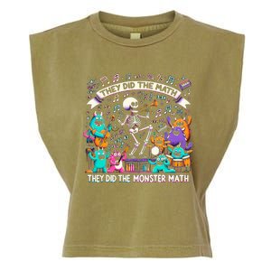 Skeleton Dancing They Did The Math They Did The Monster Math Garment-Dyed Women's Muscle Tee