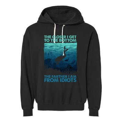 Scuba Diving Themed Art Scuba Diving Garment-Dyed Fleece Hoodie