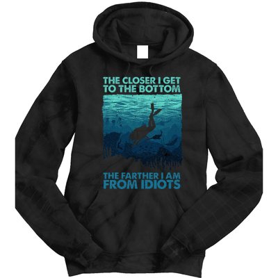 Scuba Diving Themed Art Scuba Diving Tie Dye Hoodie