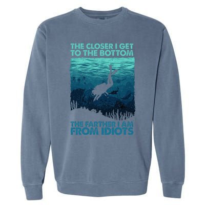 Scuba Diving Themed Art Scuba Diving Garment-Dyed Sweatshirt