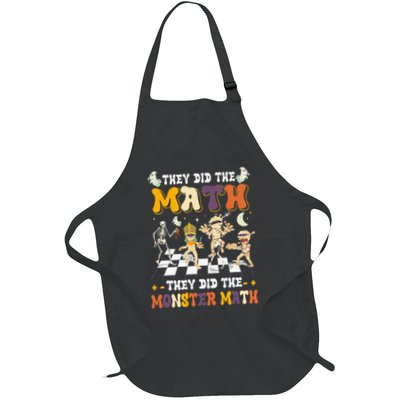 Skeleton Dancing They Did The Math They Did The Monster Math Full-Length Apron With Pockets