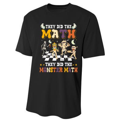 Skeleton Dancing They Did The Math They Did The Monster Math Performance Sprint T-Shirt