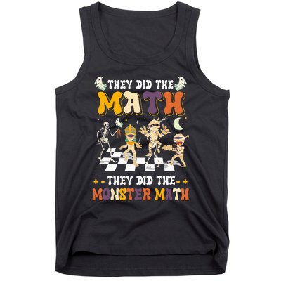 Skeleton Dancing They Did The Math They Did The Monster Math Tank Top