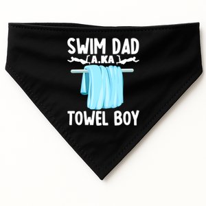 Swim Dad Towel Swimming Swimmer Father Fathers Day Gift USA-Made Doggie Bandana